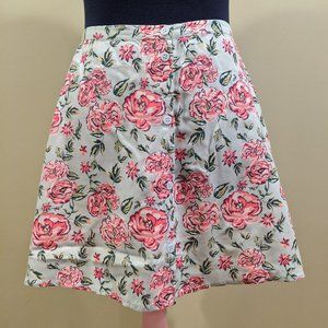 Floral Button Up Skirt